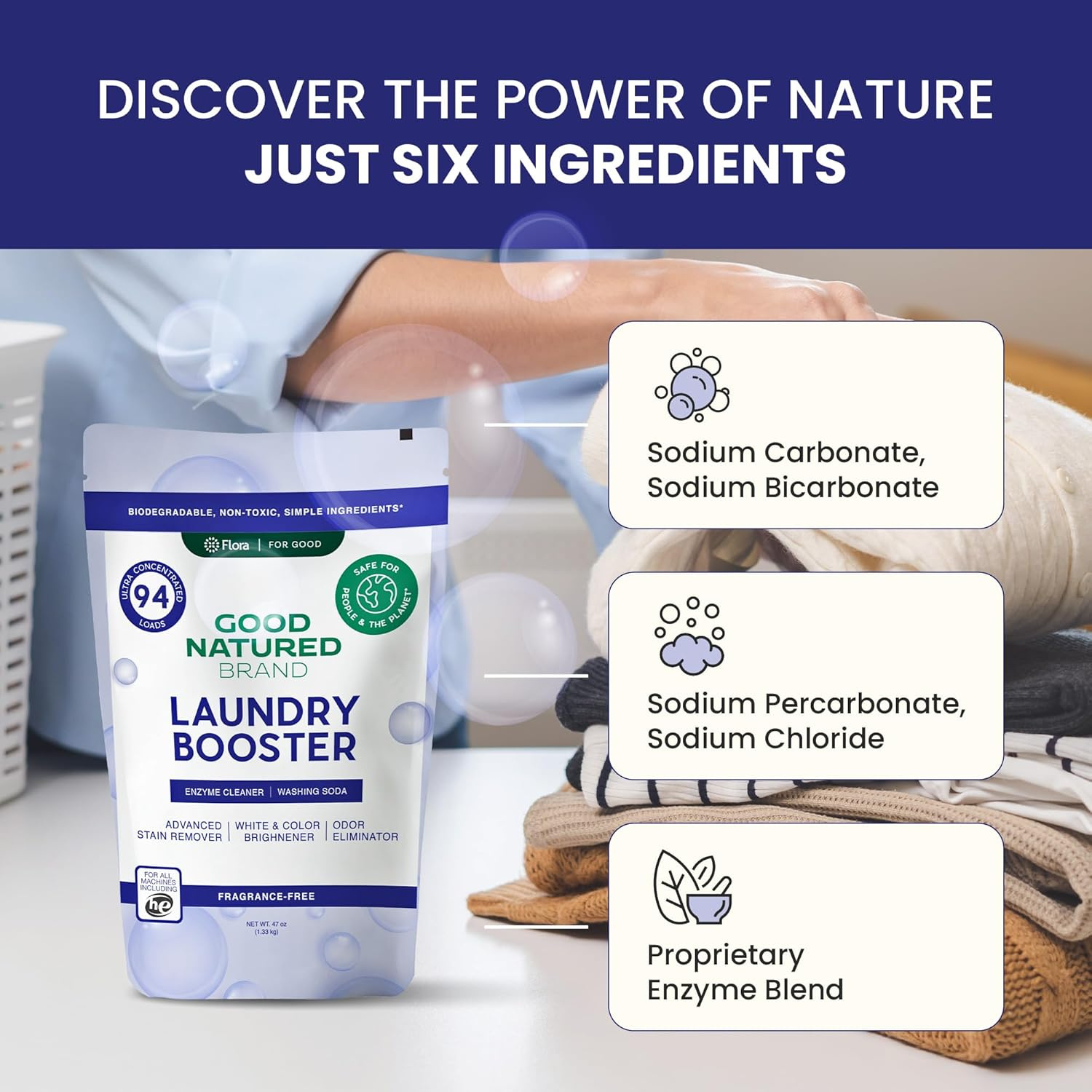 Laundry Booster - Fragrance-Free | 47oz, 94 Loads