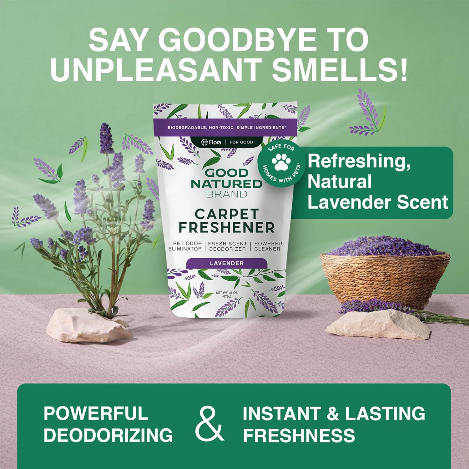 Carpet Freshener & Deodorizer Powder - Lavender | 31oz